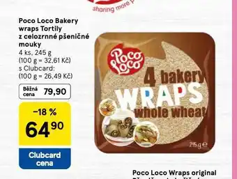Tesco Poco loco bakery wraps tortilly nabídka