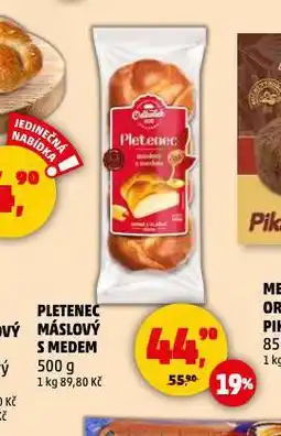 Penny Market Pletenec máslový s medem nabídka