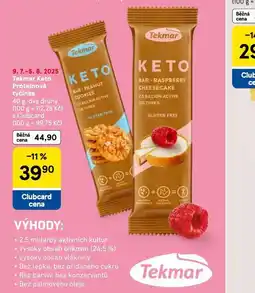 Tesco Tekmar keto proteinová tyčinka nabídka
