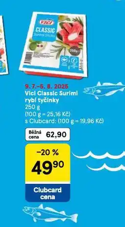 Tesco Vici classic surimi rybí tyčinky nabídka