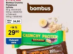 Tesco Bombus crunchy proteinová tyčinka nabídka
