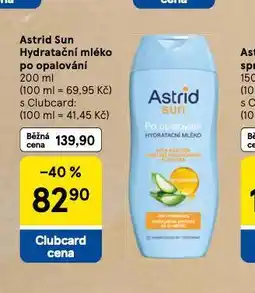 Tesco Astrid sun hydratační mléko po opalování nabídka