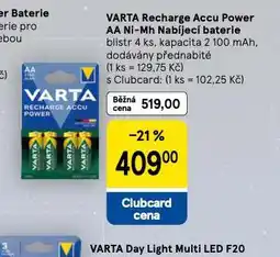 Tesco Varta recharge accu power nabíjecí baterie nabídka