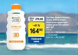 Tesco Garnier ambre solaire chranné opalovací mléko nabídka