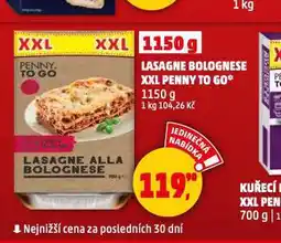 Penny Market Lasagne bolognese xxl penny to go nabídka