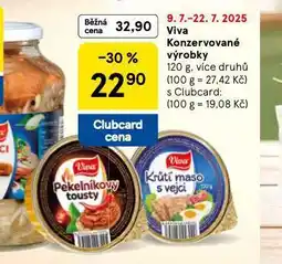 Tesco Viva konzervované výrobky nabídka