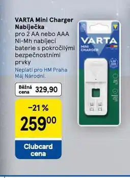 Tesco Varta mini charger nabíječka nabídka