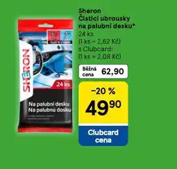 Tesco Sheron čistící ubrousky na palubní desku nabídka