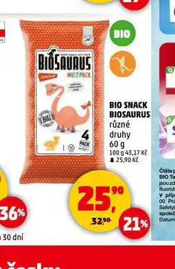 Penny Market Bio snack biosaurus nabídka