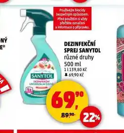 Penny Market Sanytol dezinfekční sprej nabídka