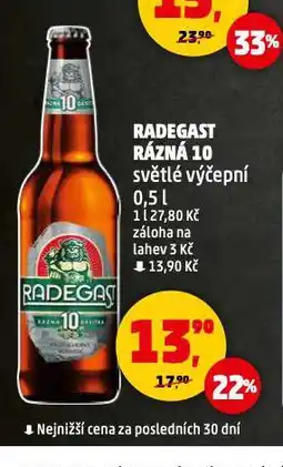Penny Market Pivo radegast rázná 10 nabídka