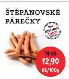 RABBIT řeznictví ŠTĚPÁNOVSKÉ PÁREČKY 100g nabídka