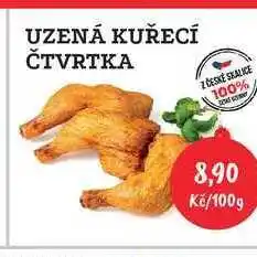 RABBIT řeznictví UZENÁ KUŘECÍ ČTVRTKA 100g nabídka