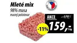 ZEMAN Mleté mix 98% masa masný polotovar, 1 kg nabídka