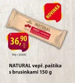 Řeznictví H&H NATURAL vepř. paštika s brusinkami nabídka