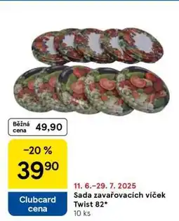 Tesco Sada zavařovacích víček Twist 82 nabídka
