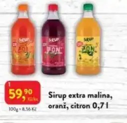 MP Krásno Sirup extra malina, oranž, citron nabídka