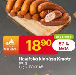 Hruška Havířská klobása Kmotr nabídka