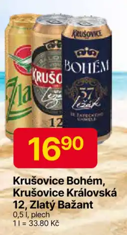 Hruška Krušovice Bohém, Krušovice Královská 12, Zlatý Bažant nabídka