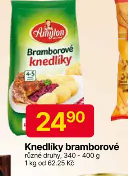 Hruška Amylon Knedlíky bramborové nabídka