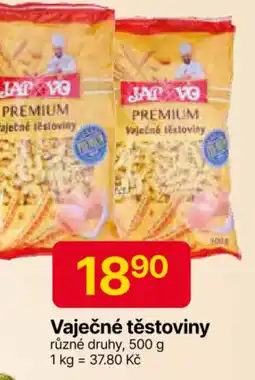 Hruška Vaječné těstoviny nabídka
