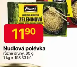 Hruška Hamé Nudlová polévka nabídka