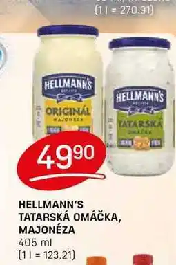 Flop HELLMANN'S TATARSKÁ OMÁČKA, MAJONÉZA 405 ml nabídka
