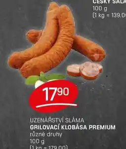 Flop GRILOVACÍ KLOBÁSA PREMIUM různé druhy 100g nabídka