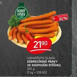 Flop DEBRECÍNSKÉ PÁRKY VE SKOPOVÉM STŘÍVKU 100g nabídka