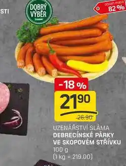 Flop DEBRECÍNSKÉ PÁRKY VE SKOPOVÉM STŘÍVKU 100g nabídka