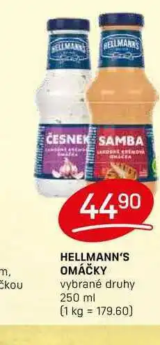 Flop HELLMANN'S OMÁČKY vybrané druhy 250 ml nabídka