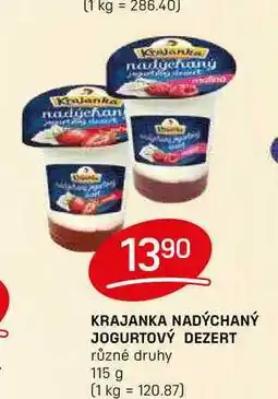 Flop MKRAJANKA NADÝCHANÝ JOGURTOVÝ DEZERT různé druhy 115 g nabídka