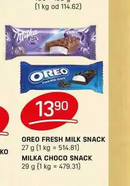 Flop OREO FRESH MILK SNACK 27 g nabídka