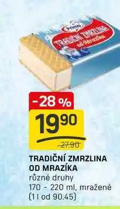 Flop TRADIČNÍ ZMRZLINA OD MRAZÍKA různé druhy 170 -220 ml nabídka