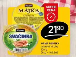 Flop HAMÉ PAŠTIKY vybrané druhy 120 g nabídka