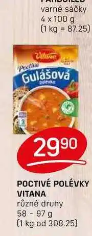 Flop POCTIVÉ POLÉVKY VITANA různé druhy 58-97 g nabídka