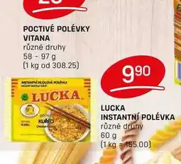 Flop LUCKA INSTANTNÍ POLÉVKA různé druhy 60 g nabídka