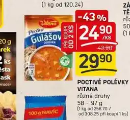Flop POCTIVÉ POLÉVKY VITANA různé druhy 58 - 97 g nabídka