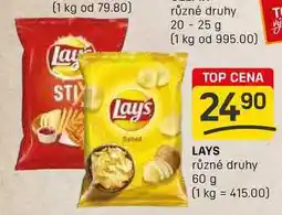 Flop LAYS různé druhy 60 g nabídka