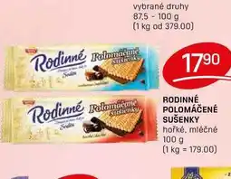 Flop RODINNÉ POLOMÁČENÉ SUŠENKY hořké, mléčné 100g nabídka