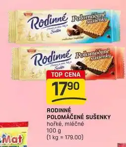 Flop RODINNÉ POLOMÁČENÉ SUŠENKY hořké, mléčné 100g nabídka