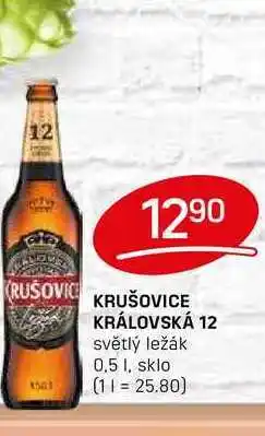 Flop KRUŠOVICE KRÁLOVSKÁ 12 světlý ležák 0,5l nabídka
