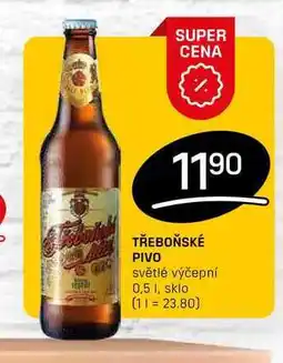 Flop TŘEBOŇSKÉ PIVO světlé výčepní 0,5l nabídka