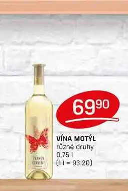 Flop VÍNA MOTÝL různé druhy 0,75l nabídka