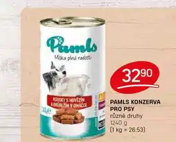 Flop PAMLS KONZERVA PRO PSY různé druhy 1240 g nabídka