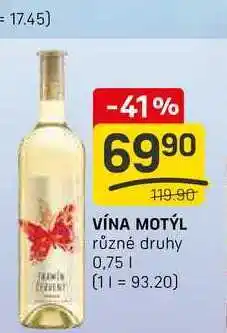 Flop VÍNA MOTÝL různé druhy 0,75l nabídka
