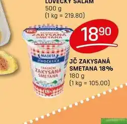 Flop JČ ZAKYSANÁ ZAKYSANA SMETANA SMETANA 18% 180 g nabídka