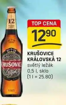 Flop KRUŠOVICE KRÁLOVSKÁ 12 světlý ležák 0,5l nabídka