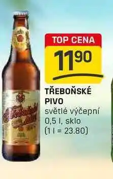 Flop TŘEBOŇSKÉ PIVO světlé výčepní 0,5l nabídka