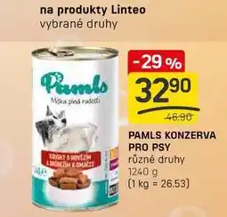 Flop PAMLS KONZERVA PRO PSY různé druhy 1240 g nabídka